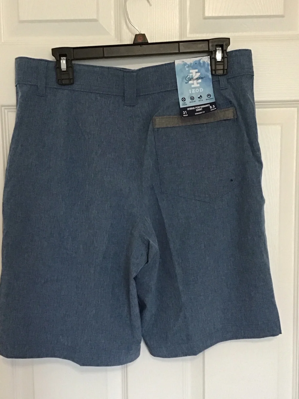 Izod Men's Chambray Blue Swim Trunks Size 31 Waist NWT
